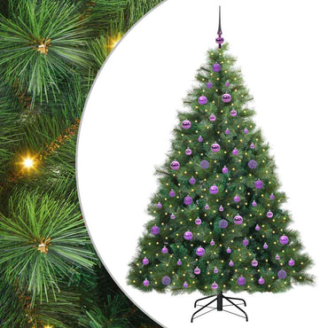 vidaXL Künstlicher Weihnachtsbaum mit 300 LEDs Grün 180 cm PE und PVC
