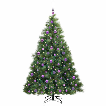 vidaXL Künstlicher Weihnachtsbaum mit 300 LEDs Grün 180 cm PE und PVC