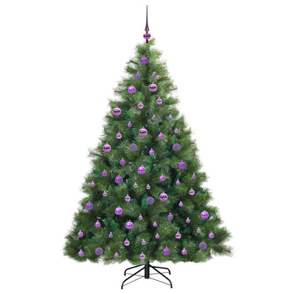 vidaXL Künstlicher Weihnachtsbaum mit 300 LEDs Grün 180 cm PE und PVC