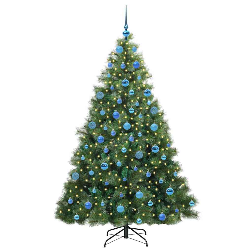 vidaXL Künstlicher Weihnachtsbaum mit 300 LEDs Grün 180 cm PE und PVC