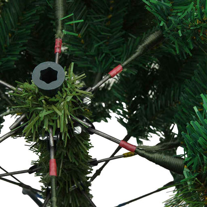 vidaXL Künstlicher Weihnachtsbaum mit 300 LEDs Grün 210 cm PE und PVC