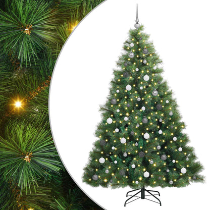 vidaXL Künstlicher Weihnachtsbaum mit 300 LEDs Grün 210 cm PE und PVC