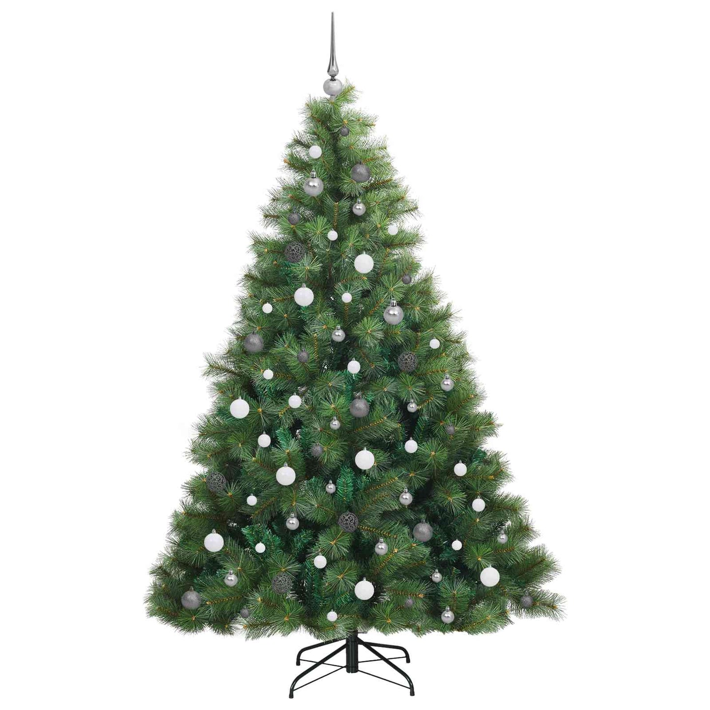 vidaXL Künstlicher Weihnachtsbaum mit 300 LEDs Grün 210 cm PE und PVC