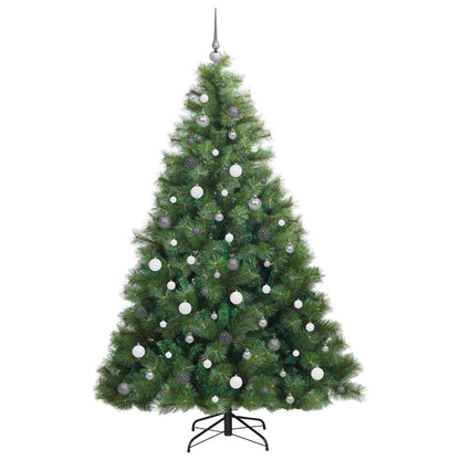 vidaXL Künstlicher Weihnachtsbaum mit 300 LEDs Grün 210 cm PE und PVC