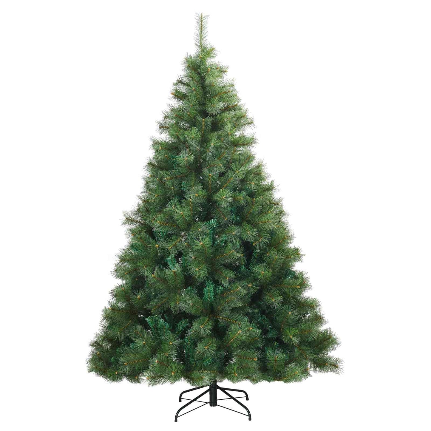 vidaXL Künstlicher Weihnachtsbaum mit 300 LEDs Grün 210 cm PE und PVC