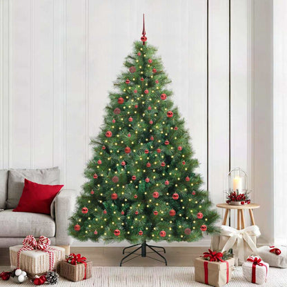 vidaXL Künstlicher Weihnachtsbaum mit 300 LEDs Grün 210 cm PE und PVC