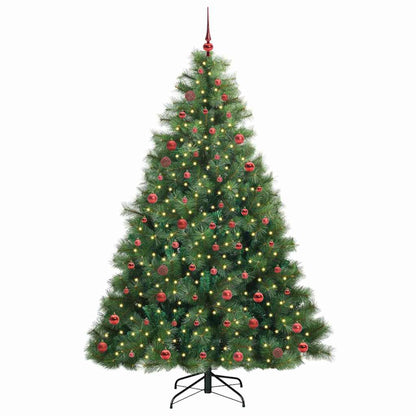 vidaXL Künstlicher Weihnachtsbaum mit 300 LEDs Grün 210 cm PE und PVC