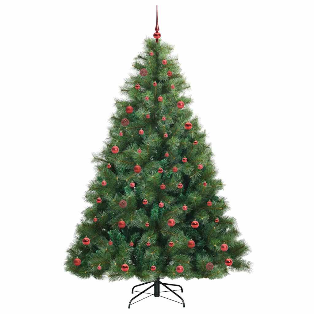 vidaXL Künstlicher Weihnachtsbaum mit 300 LEDs Grün 210 cm PE und PVC