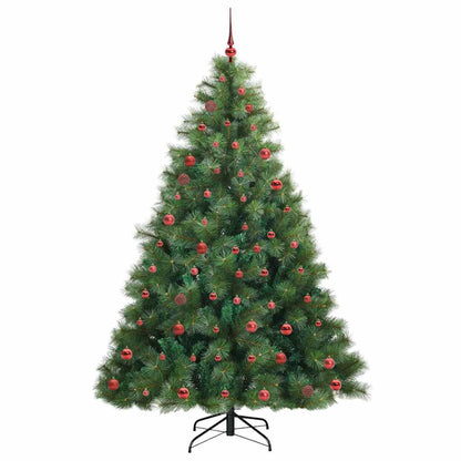 vidaXL Künstlicher Weihnachtsbaum mit 300 LEDs Grün 210 cm PE und PVC