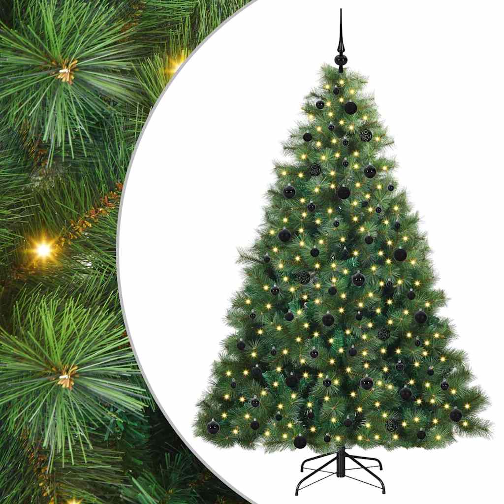 vidaXL Künstlicher Weihnachtsbaum mit 300 LEDs Grün 210 cm PE und PVC