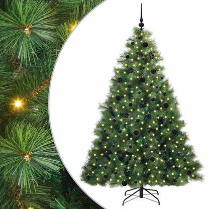 vidaXL Künstlicher Weihnachtsbaum mit 300 LEDs Grün 210 cm PE und PVC