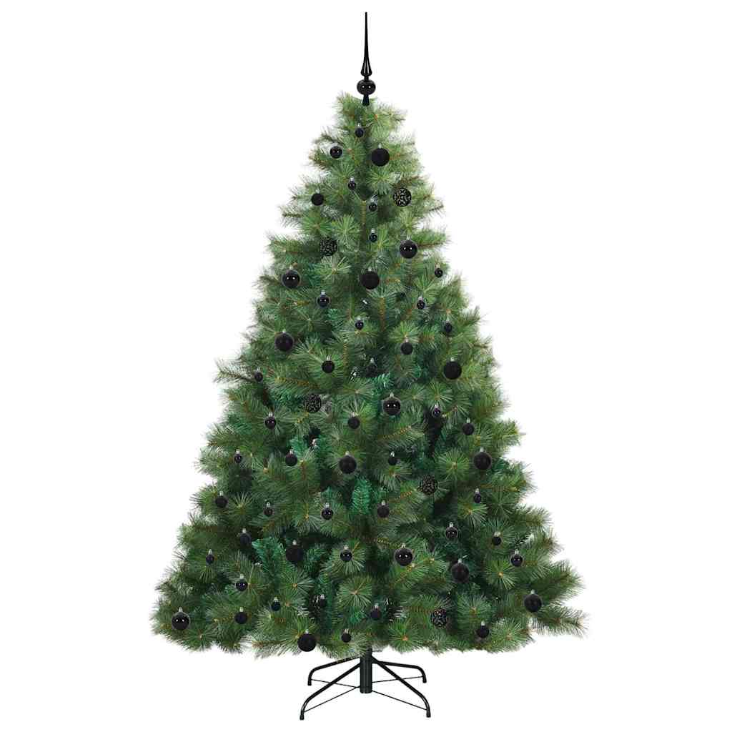 vidaXL Künstlicher Weihnachtsbaum mit 300 LEDs Grün 210 cm PE und PVC