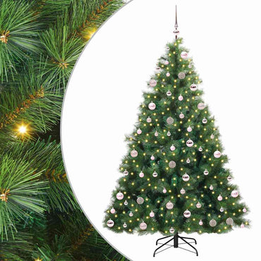 vidaXL Künstlicher Weihnachtsbaum mit 300 LEDs Grün 210 cm PE und PVC