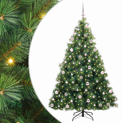 vidaXL Künstlicher Weihnachtsbaum mit 300 LEDs Grün 210 cm PE und PVC