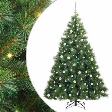 vidaXL Künstlicher Weihnachtsbaum mit 300 LEDs Grün 210 cm PE und PVC