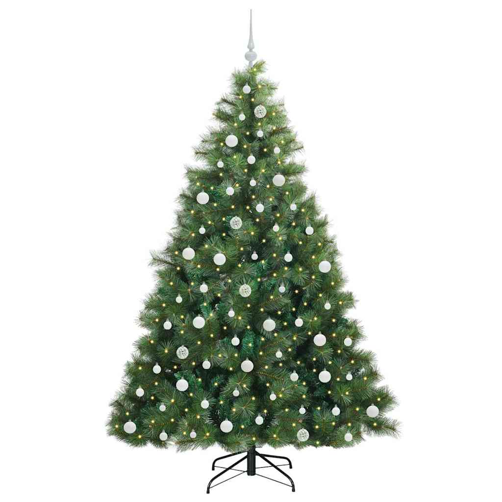 vidaXL Künstlicher Weihnachtsbaum mit 300 LEDs Grün 210 cm PE und PVC