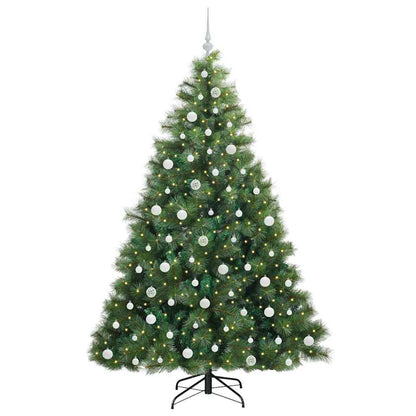 vidaXL Künstlicher Weihnachtsbaum mit 300 LEDs Grün 210 cm PE und PVC