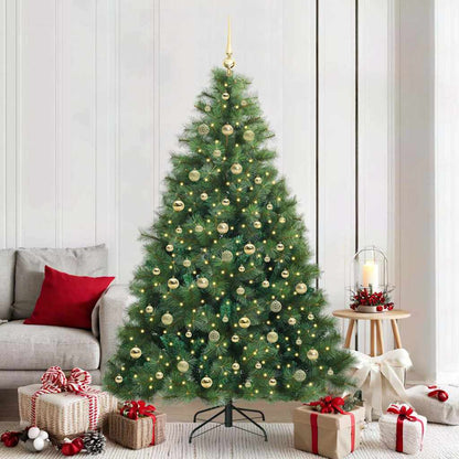 vidaXL Künstlicher Weihnachtsbaum mit 300 LEDs Grün 210 cm PE und PVC