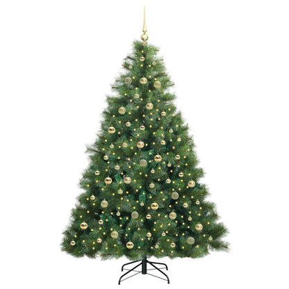 vidaXL Künstlicher Weihnachtsbaum mit 300 LEDs Grün 210 cm PE und PVC