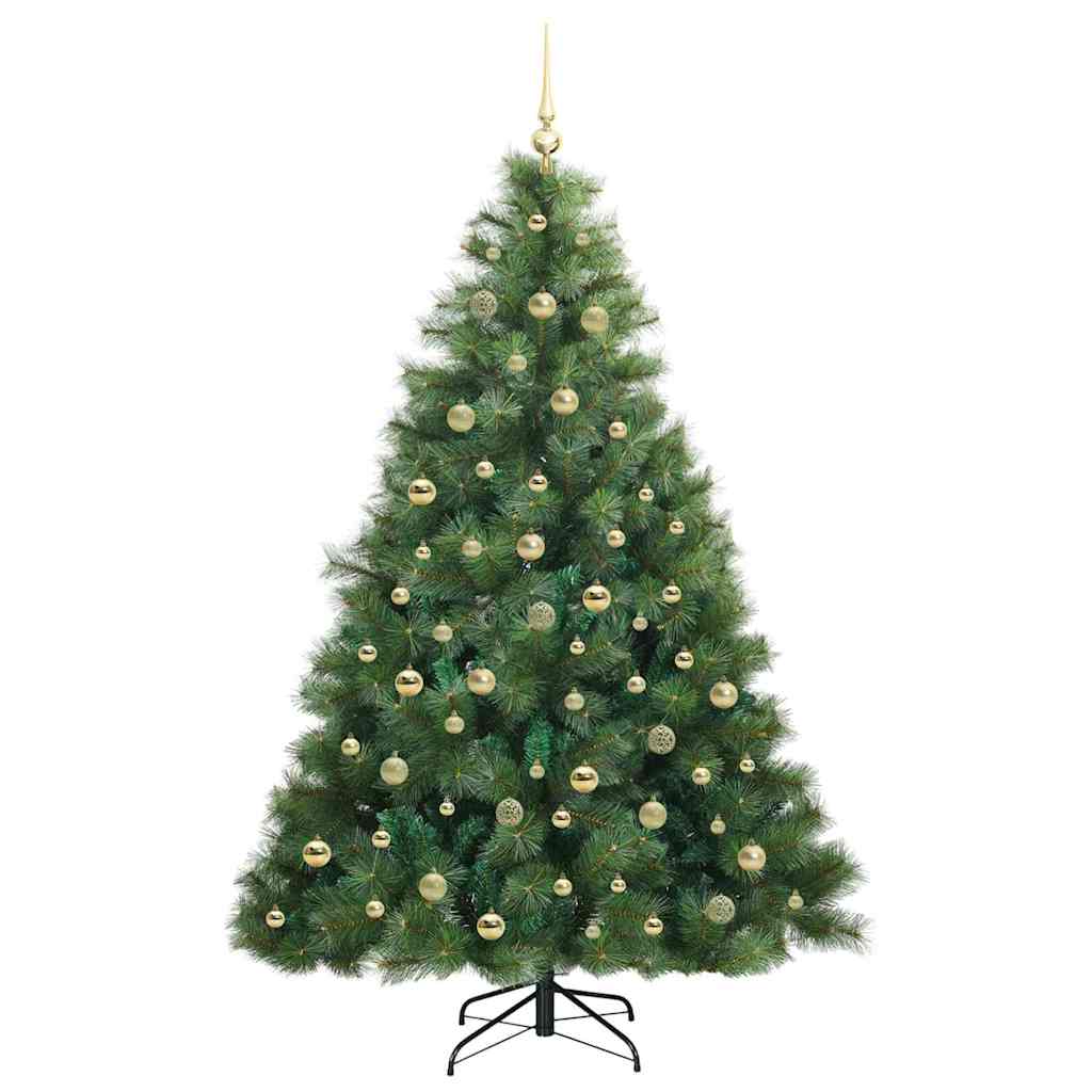 vidaXL Künstlicher Weihnachtsbaum mit 300 LEDs Grün 210 cm PE und PVC