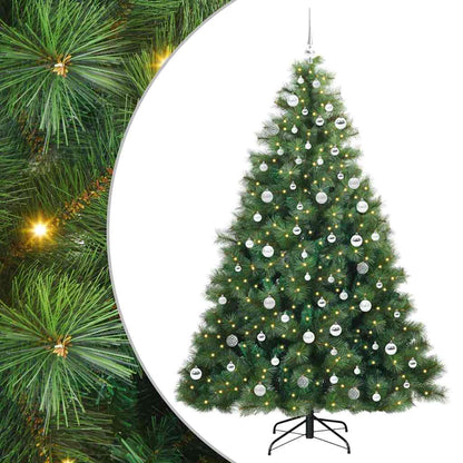 vidaXL Künstlicher Weihnachtsbaum mit 300 LEDs Grün 210 cm PE und PVC