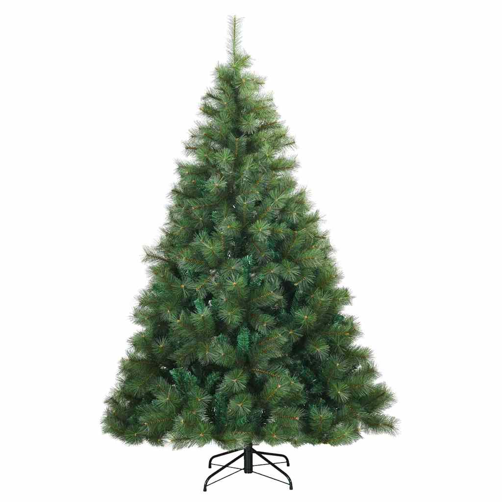 vidaXL Künstlicher Weihnachtsbaum mit 300 LEDs Grün 210 cm PE und PVC