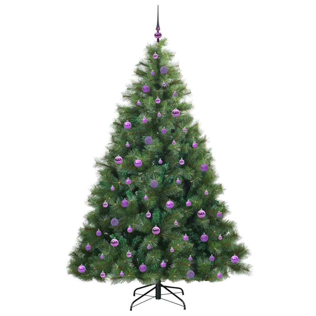 vidaXL Künstlicher Weihnachtsbaum mit 300 LEDs Grün 210 cm PE und PVC