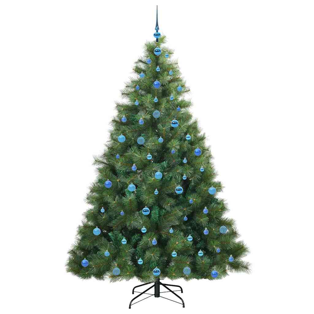 vidaXL Künstlicher Weihnachtsbaum mit 300 LEDs Grün 210 cm PE und PVC