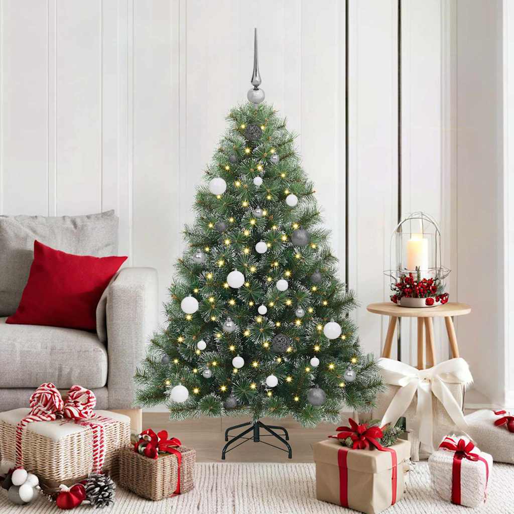 vidaXL Künstlicher Weihnachtsbaum mit 150 LEDs Grün 150 cm PE und PVC