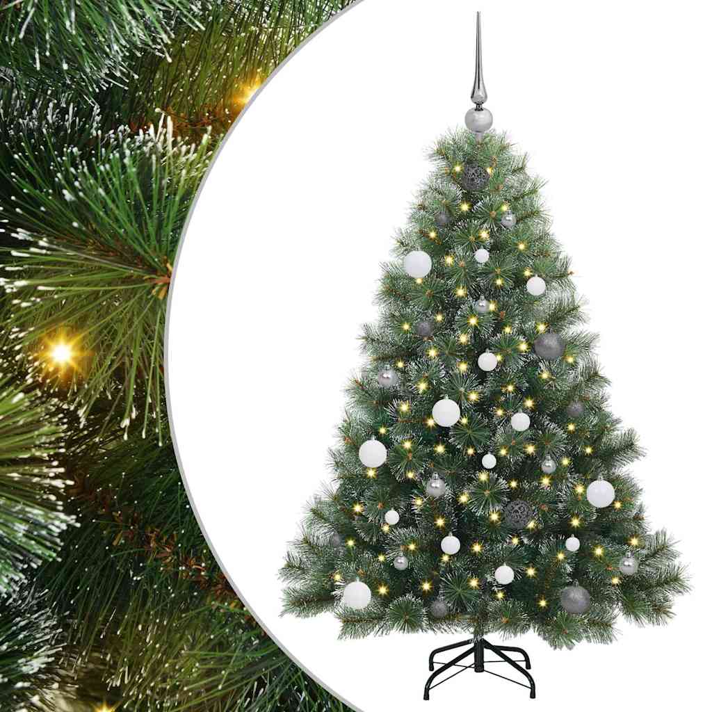 vidaXL Künstlicher Weihnachtsbaum mit 150 LEDs Grün 150 cm PE und PVC