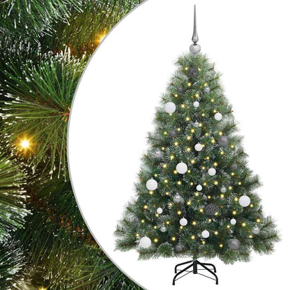 vidaXL Künstlicher Weihnachtsbaum mit 150 LEDs Grün 150 cm PE und PVC