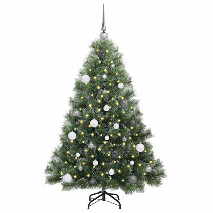 vidaXL Künstlicher Weihnachtsbaum mit 150 LEDs Grün 150 cm PE und PVC