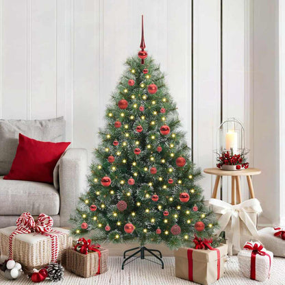 vidaXL Künstlicher Weihnachtsbaum mit 150 LEDs Grün 150 cm PE und PVC