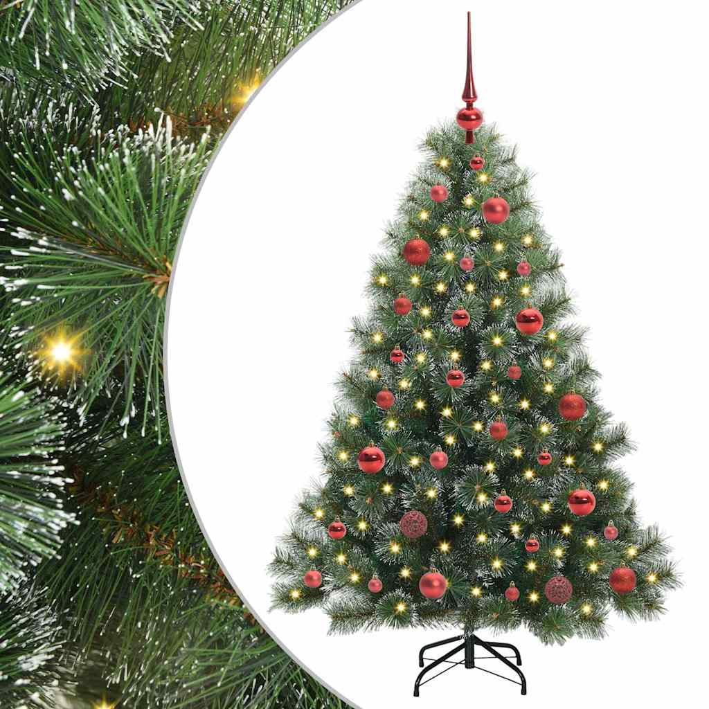 vidaXL Künstlicher Weihnachtsbaum mit 150 LEDs Grün 150 cm PE und PVC