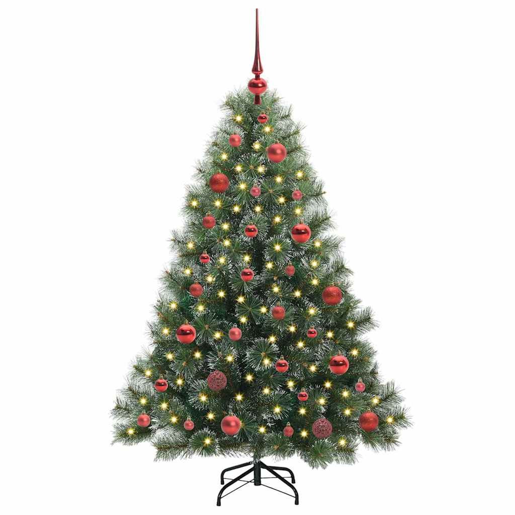 vidaXL Künstlicher Weihnachtsbaum mit 150 LEDs Grün 150 cm PE und PVC