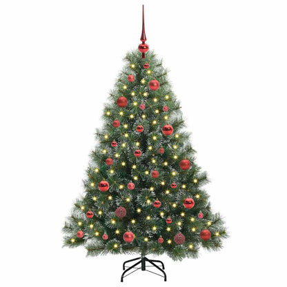 vidaXL Künstlicher Weihnachtsbaum mit 150 LEDs Grün 150 cm PE und PVC