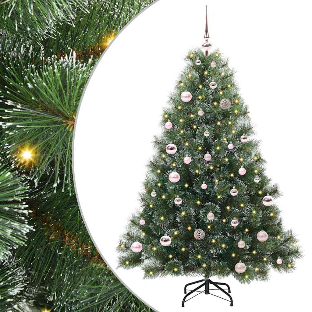 Künstlicher Weihnachtsbaum mit 150 LEDs Grün 150 cm PE und PVC