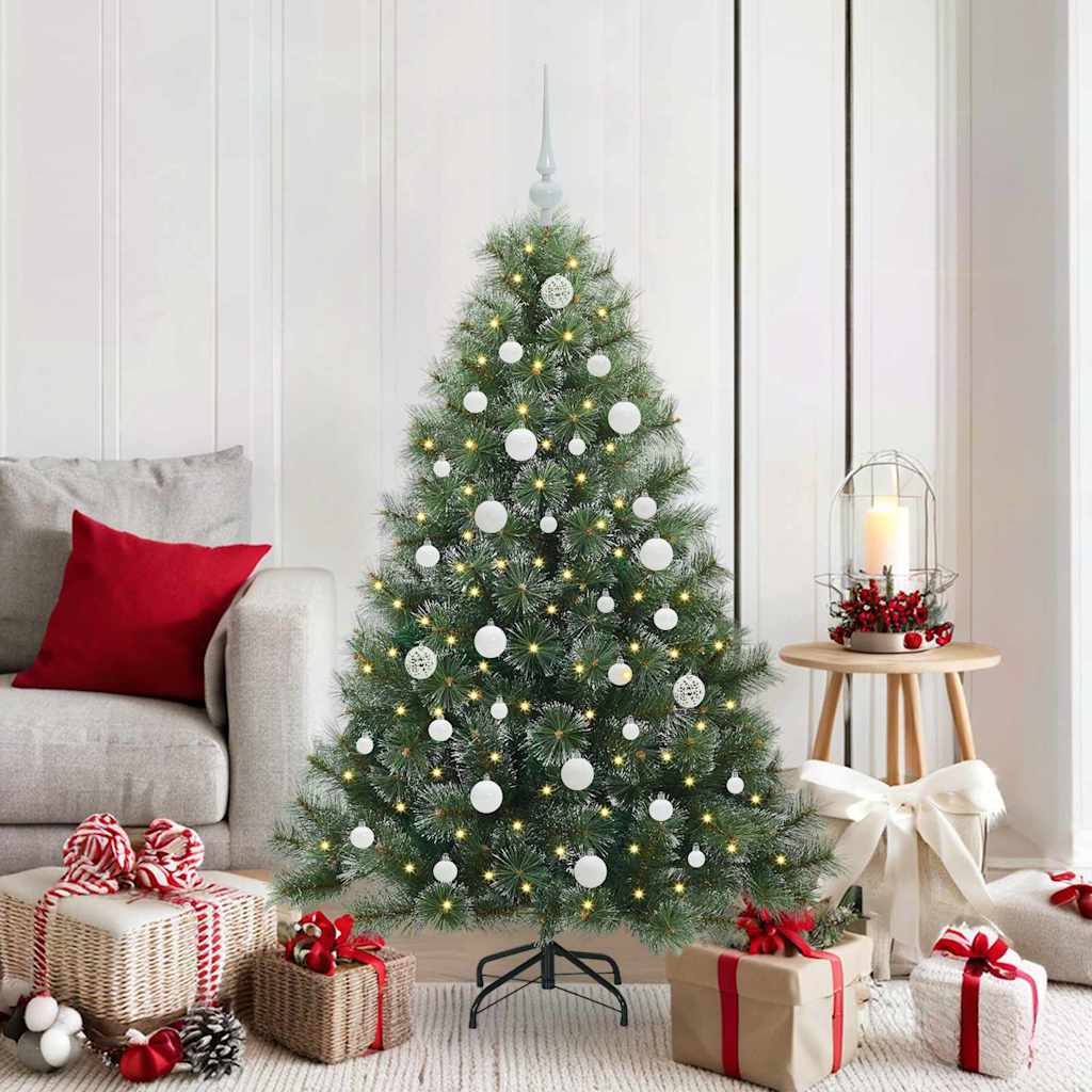 vidaXL Künstlicher Weihnachtsbaum mit 150 LEDs Grün 150 cm PE und PVC