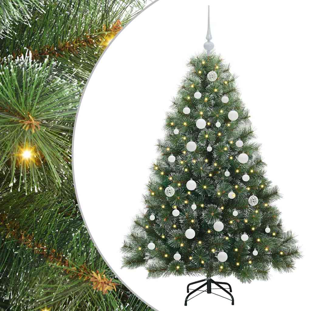 vidaXL Künstlicher Weihnachtsbaum mit 150 LEDs Grün 150 cm PE und PVC