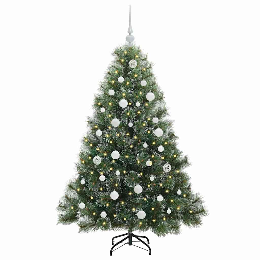 vidaXL Künstlicher Weihnachtsbaum mit 150 LEDs Grün 150 cm PE und PVC