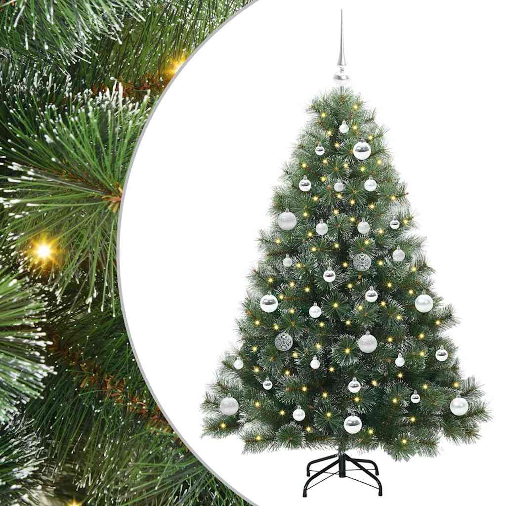 Künstlicher Weihnachtsbaum mit 150 LEDs Grün 150 cm PE und PVC