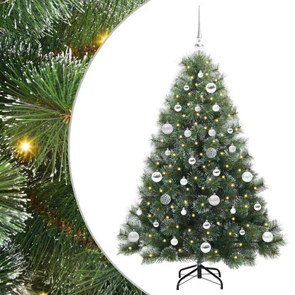 Künstlicher Weihnachtsbaum mit 150 LEDs Grün 150 cm PE und PVC