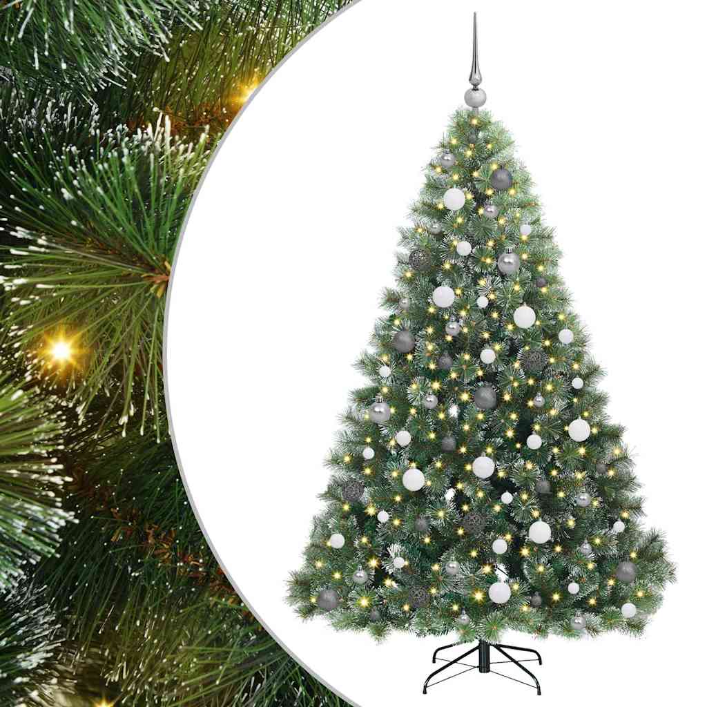 vidaXL Sapin de Noël artificiel avec 300 LED vert 180 cm PE et PVC
