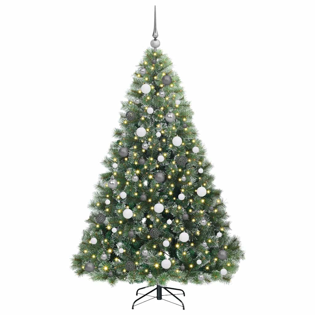 vidaXL Sapin de Noël artificiel avec 300 LED vert 180 cm PE et PVC