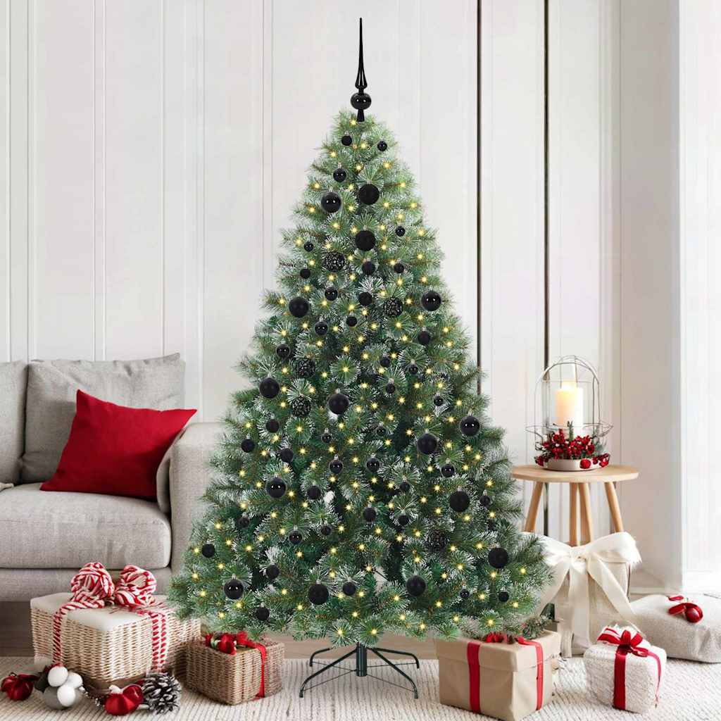 vidaXL Künstlicher Weihnachtsbaum mit 300 LEDs Grün 180 cm PE und PVC