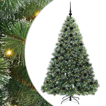 vidaXL Künstlicher Weihnachtsbaum mit 300 LEDs Grün 180 cm PE und PVC