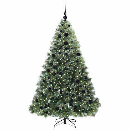 vidaXL Künstlicher Weihnachtsbaum mit 300 LEDs Grün 180 cm PE und PVC