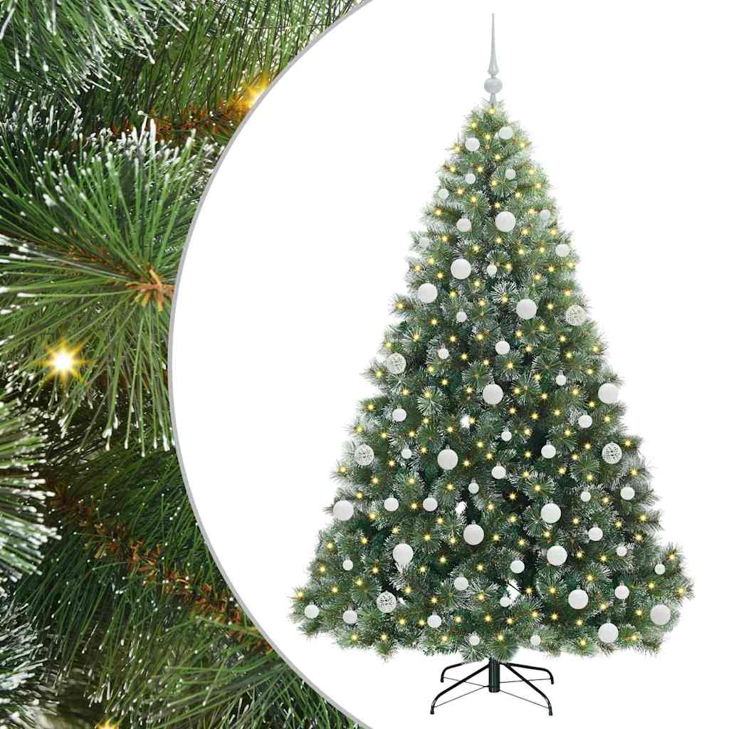 vidaXL Sapin de Noël artificiel avec 300 LED vert 180 cm PE et PVC