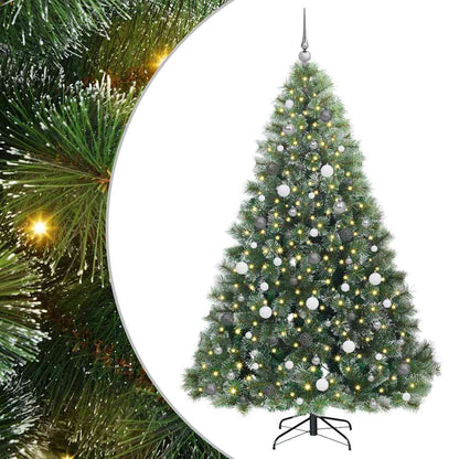 vidaXL Künstlicher Weihnachtsbaum mit 300 LEDs Grün 210 cm PE und PVC