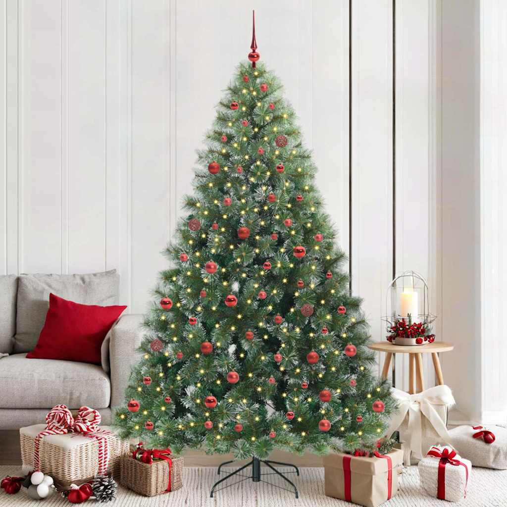 vidaXL Künstlicher Weihnachtsbaum mit 300 LEDs Grün 210 cm PE und PVC